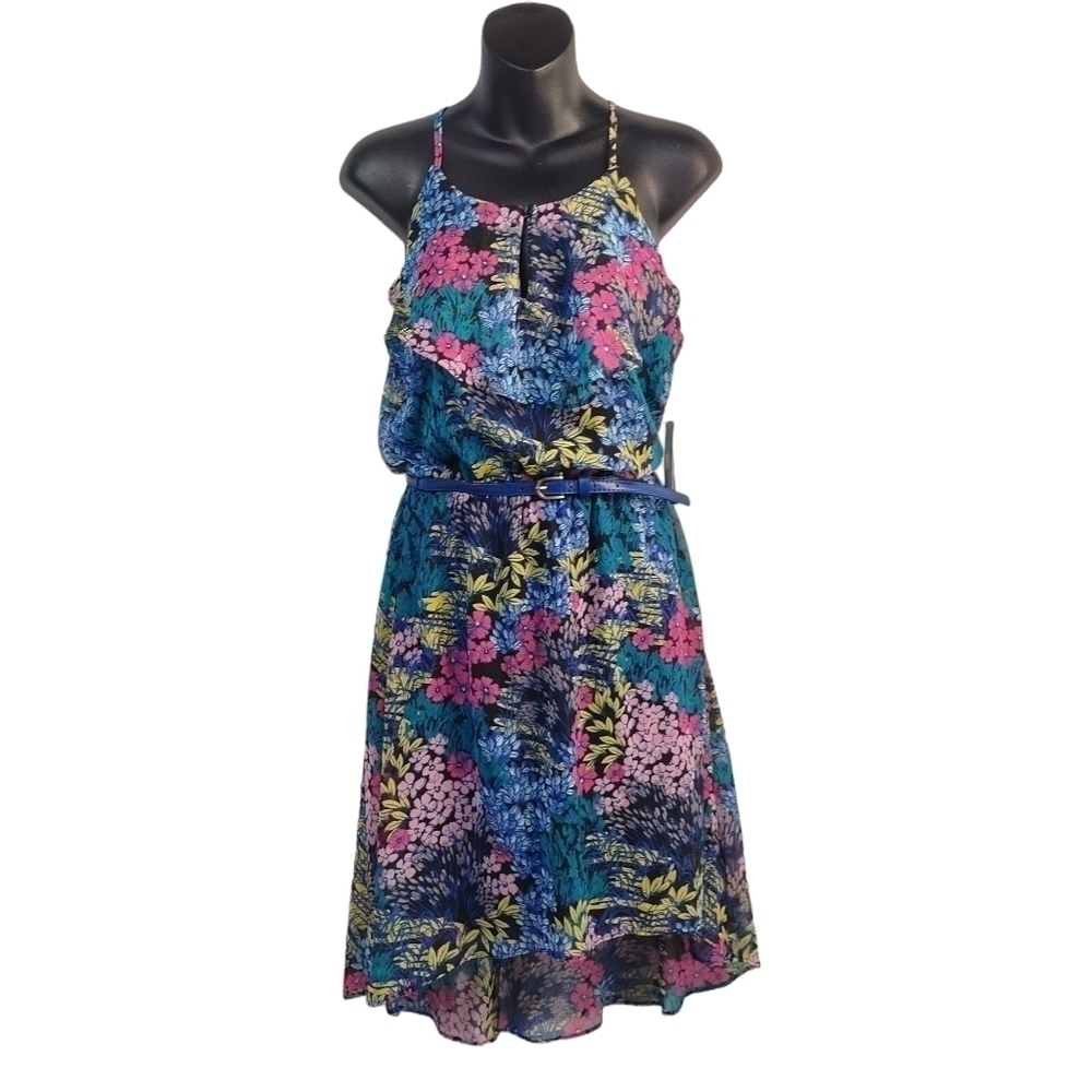 Bisou Bisou Women's Multi Colors Floral Print Dress Sz 2 NWT